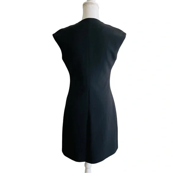 Ted Baker London Black Sleeveless V-Neck Sheath Dress Size 2 - Picture 6 of 12